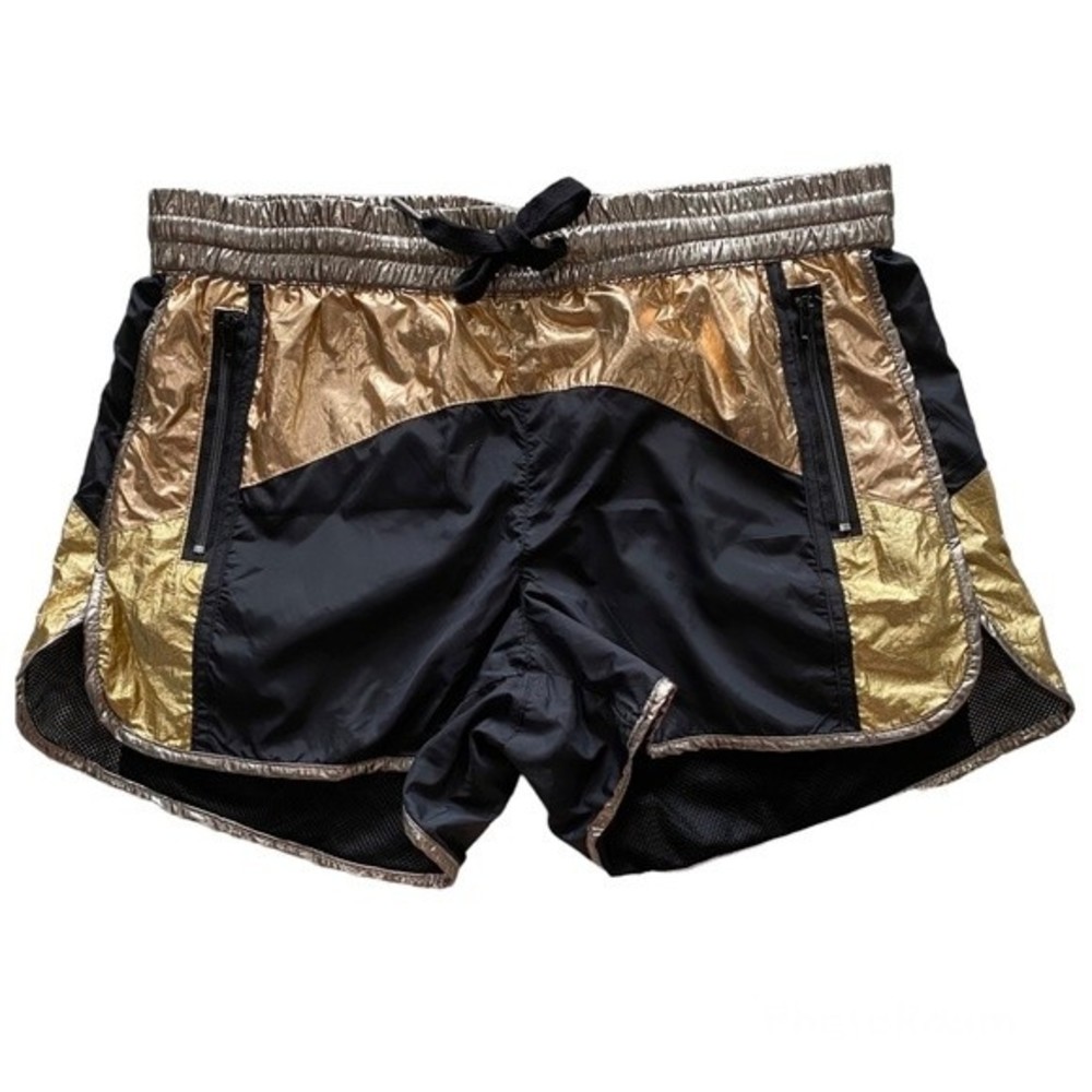 Pam & Gela Color Block Metallic Shorts Size XS